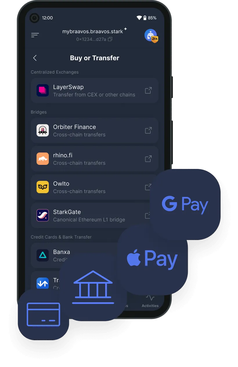Deposit Crypto on Starknet Easily | Braavos WalletBraavos