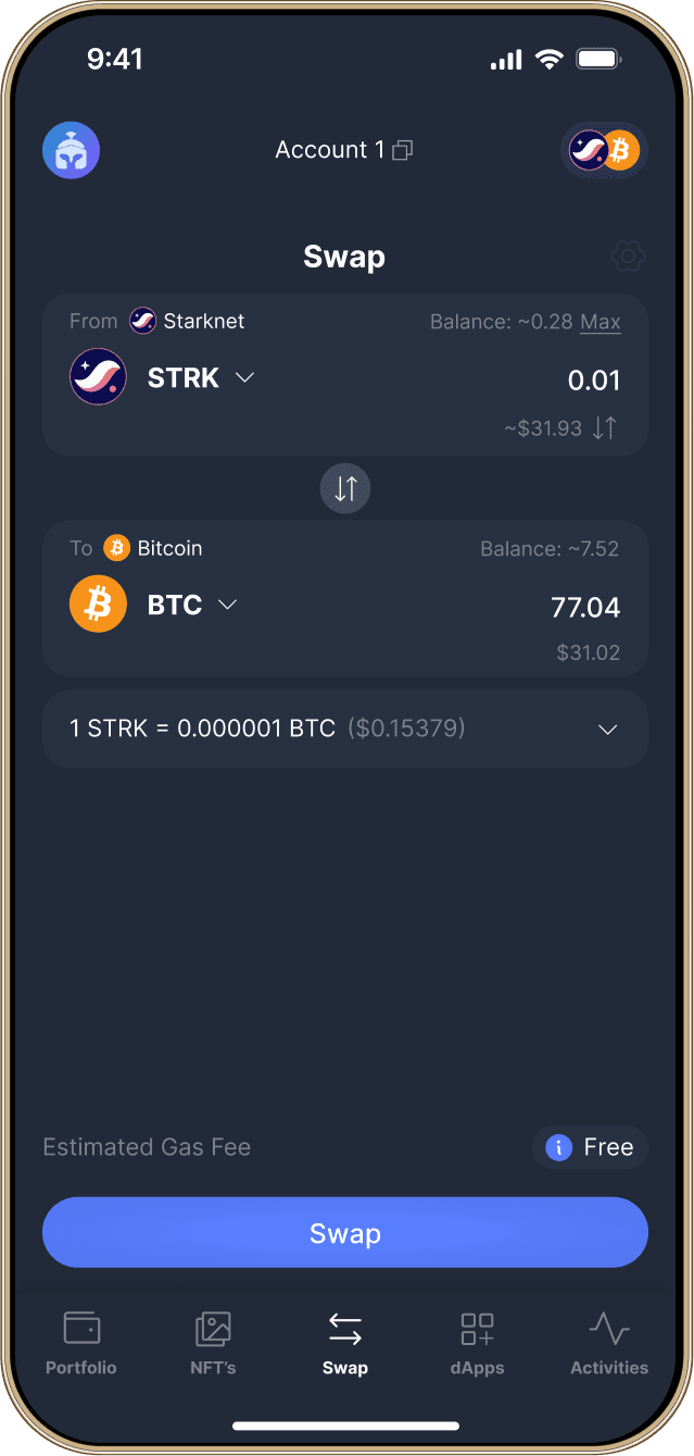 Swap Tokens and Trade on Starknet | Braavos WalletBraavos